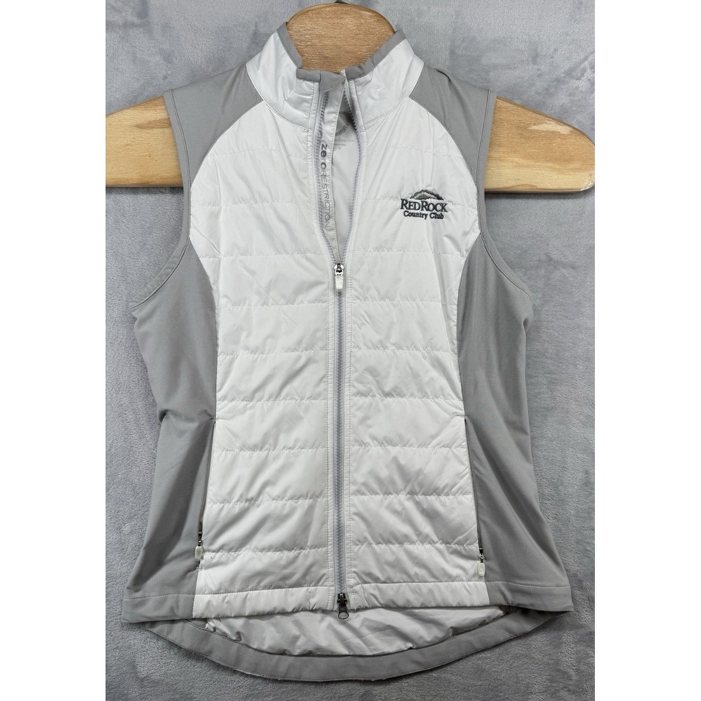 Zero Restriction Vest Primaloft Puffer‎ Red Rock CC White Gray Women's SIze M